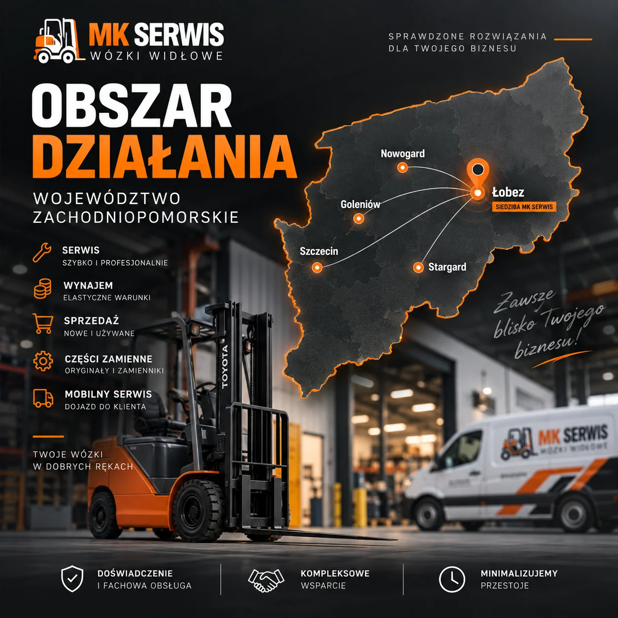 obszar działania MK SERWIS